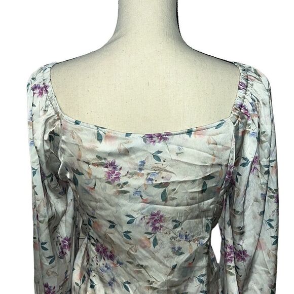 FTF Floral Print Tie Front Blouse - Picture 11 of 14